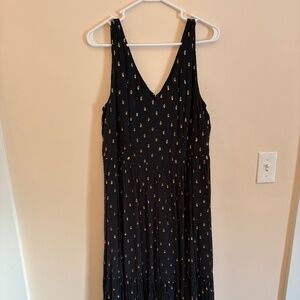 Talbots Clip Dot Metallic Maxi Dress